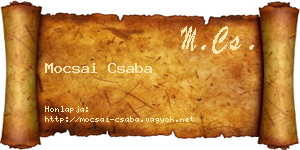 Mocsai Csaba névjegykártya