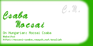 csaba mocsai business card